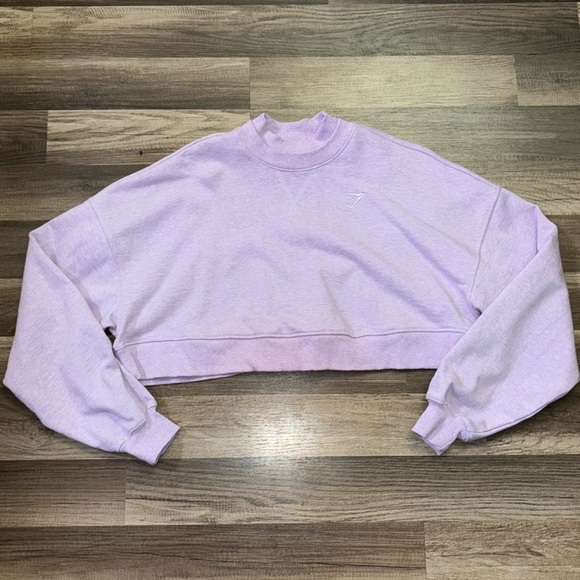 Cropped top sweater lilac color - Picture 2 of 5